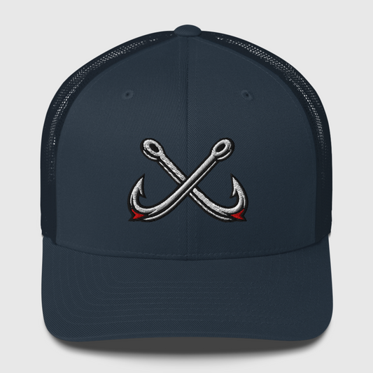 Crossed Hooks Trucker Hat
